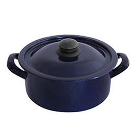 Blue saucepan with cover