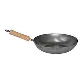 Varnished plated Wok with handle